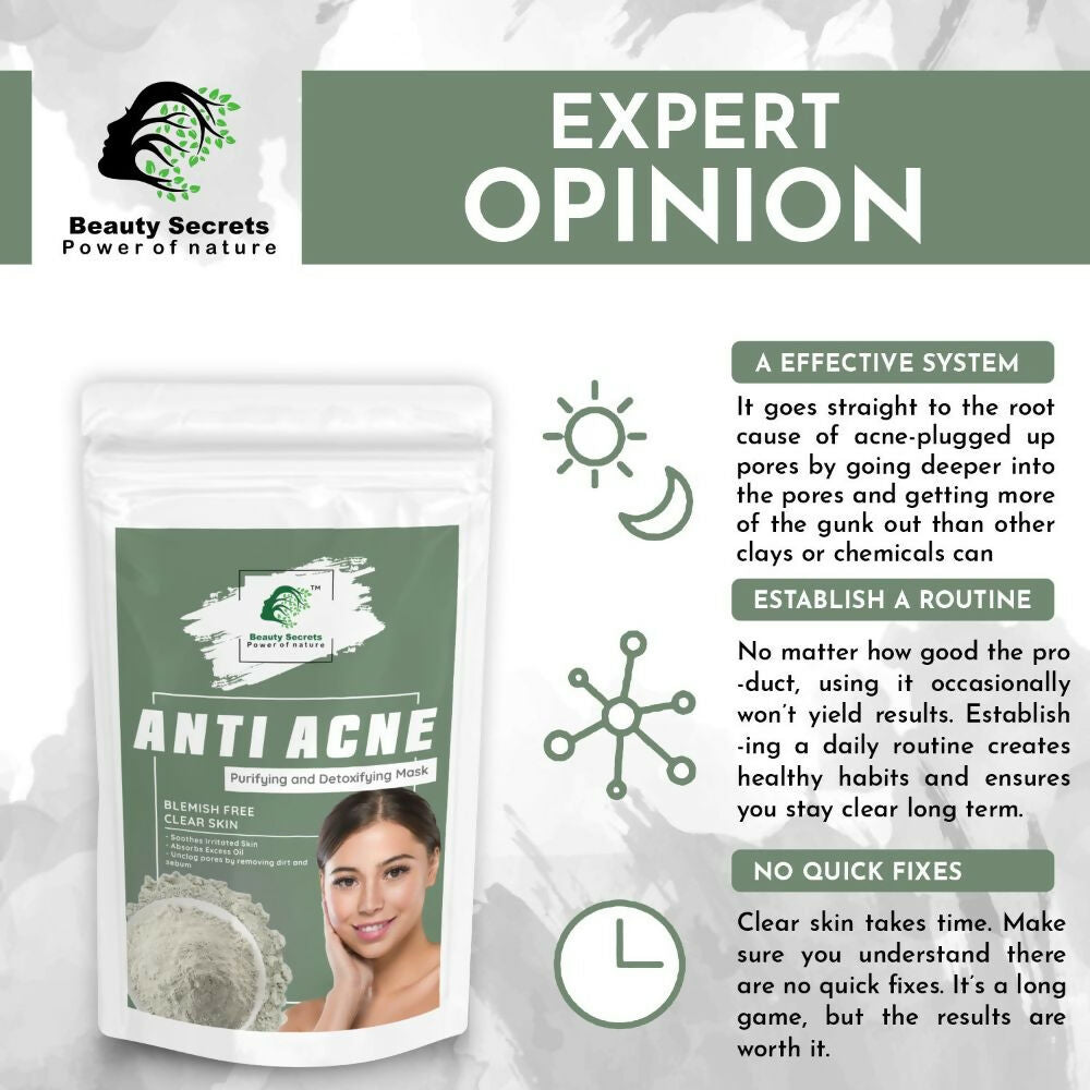 Beauty Secrets Anti Acne Face Mask | Grocsy