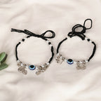 NVR Women Set of 2 Black Evil Eye Rakhi With Roli Chawal | Grocsy
