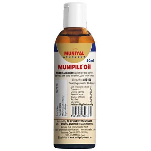 Muniyal Ayurveda Munipile Oil | Grocsy