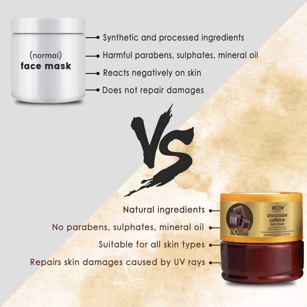 Wow Skin Science Chocolate Caffeine Face Mask | Grocsy