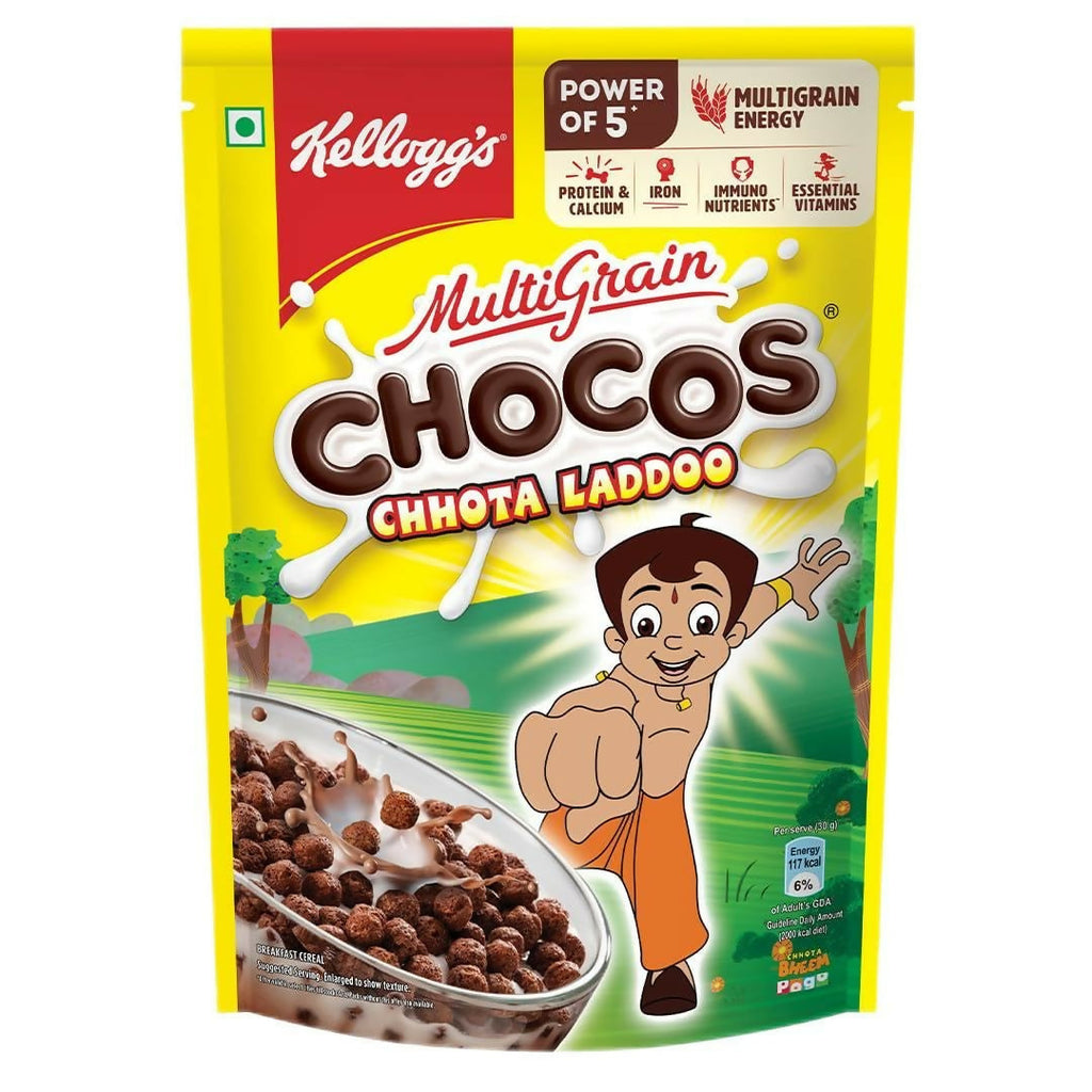 Kellogg's Multigrain Chocos Chotta Ladoo, Breakfast Cereal for Kids | Grocsy