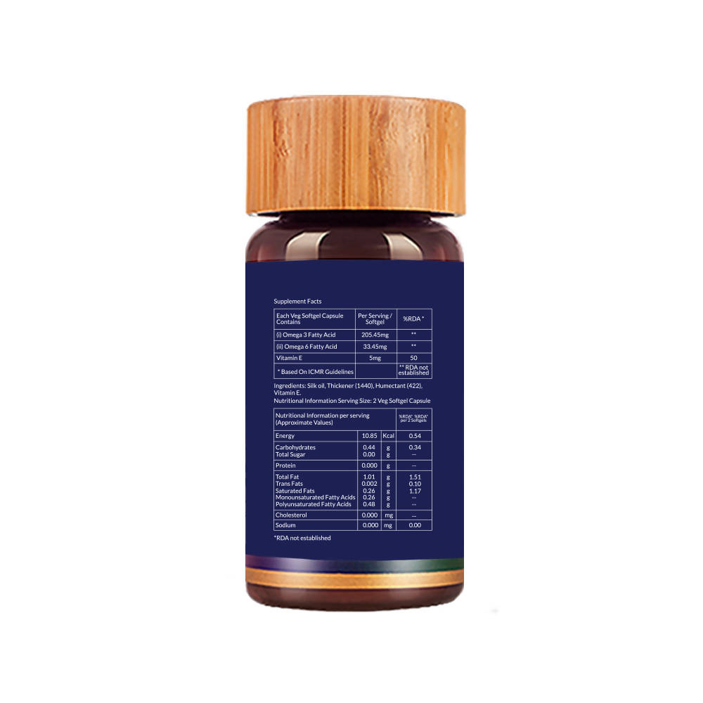 Biogetica Omega+++ Silk Oil Vege Softgel Capsules | Grocsy