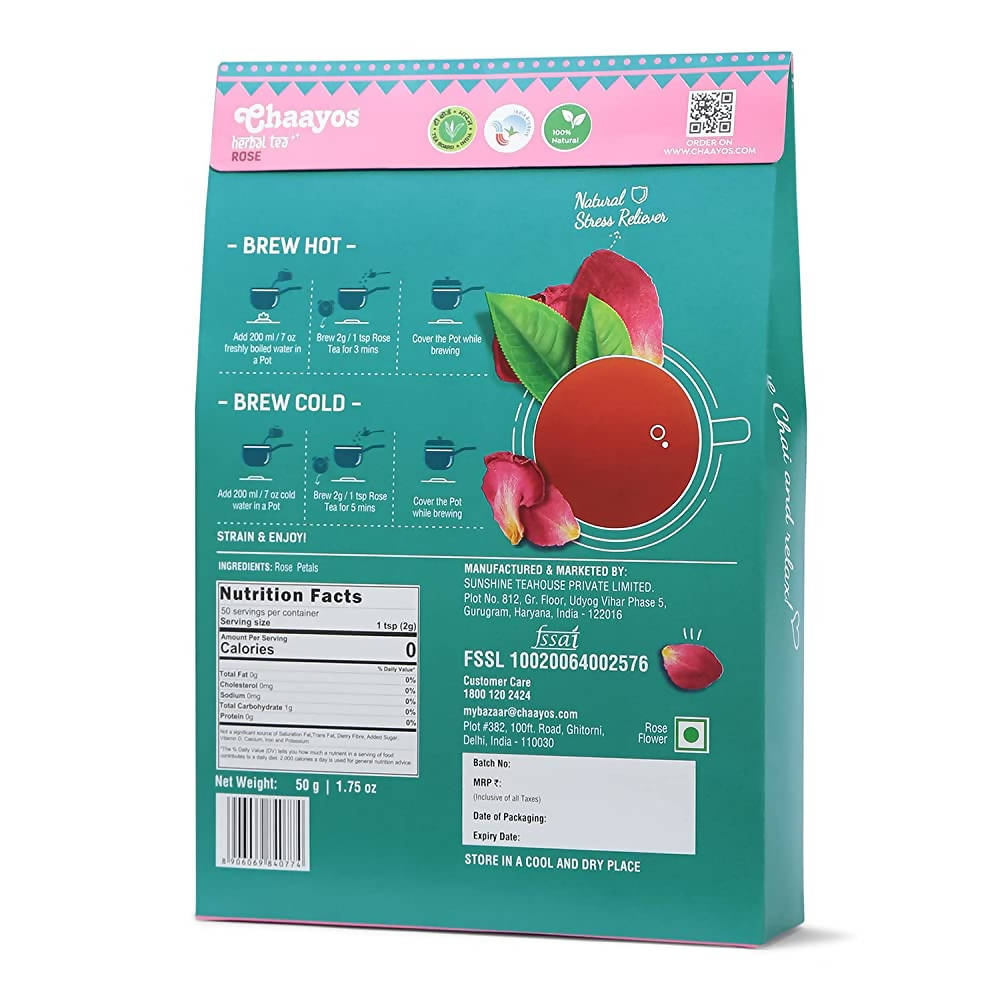Chaayos Herbal Rose Tea | Grocsy