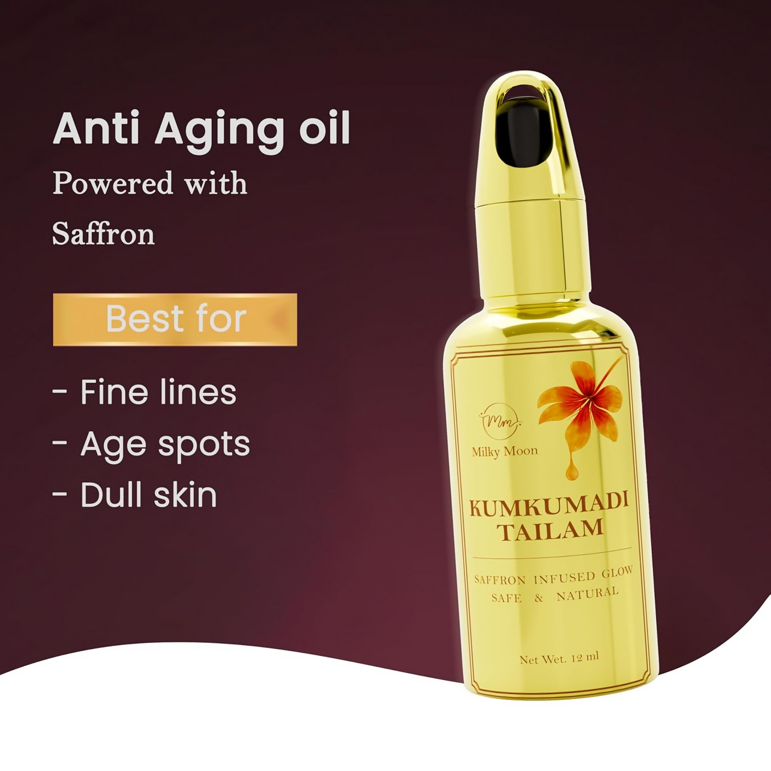 Milky Moon Kumkumadi Tailam Face Oil For Glowing Skin | Grocsy