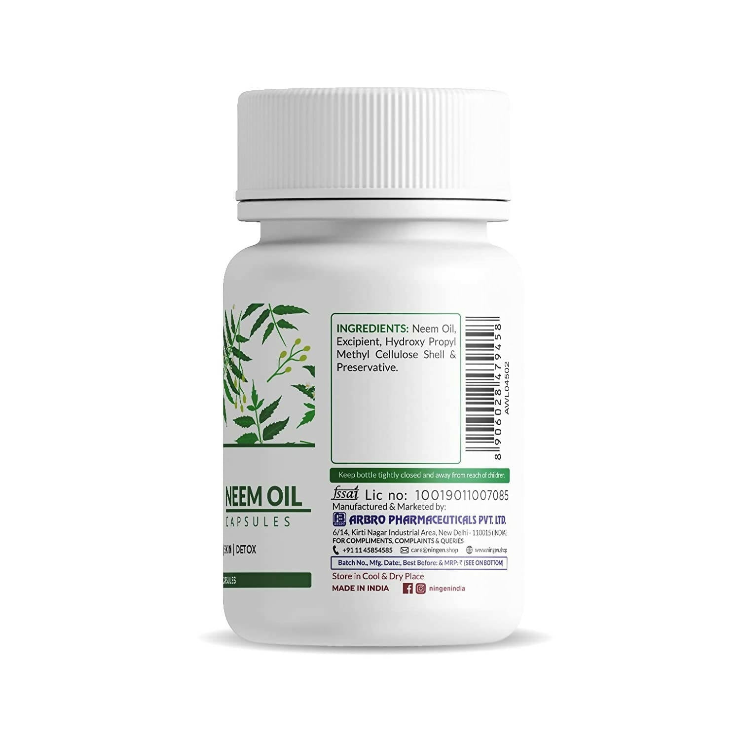 Ningen Neem Oil Capsules | Grocsy