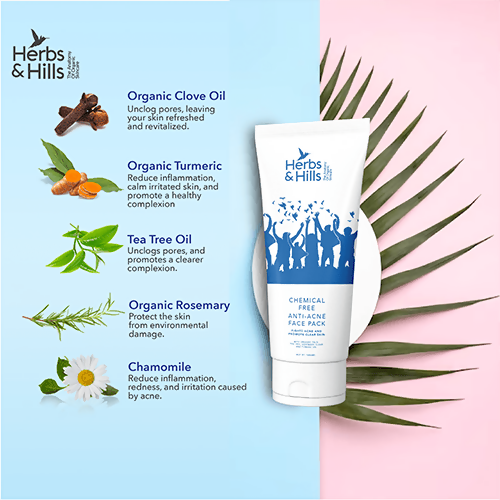 Herbs & Hills Anti Acne Face Pack | Grocsy