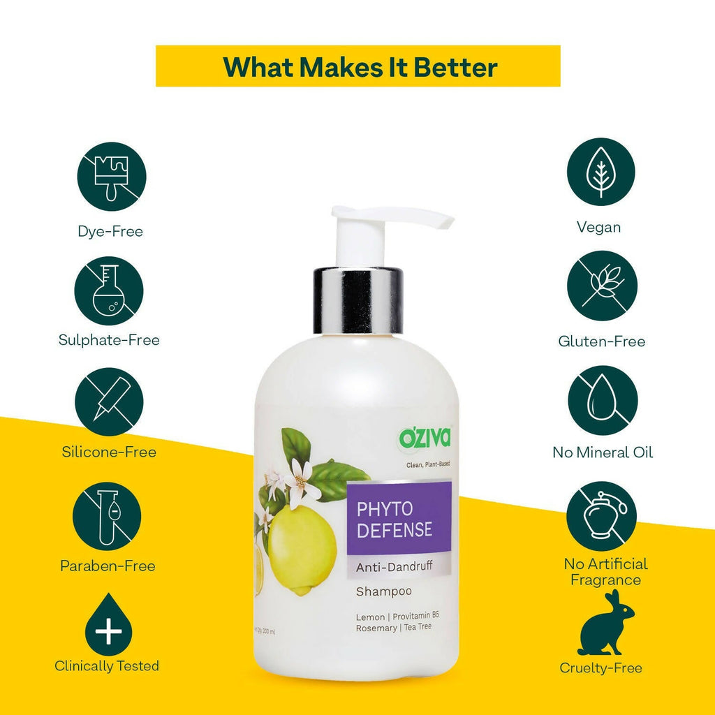 OZiva Phyto Cleanse Anti-Dandruff Shampoo | Grocsy