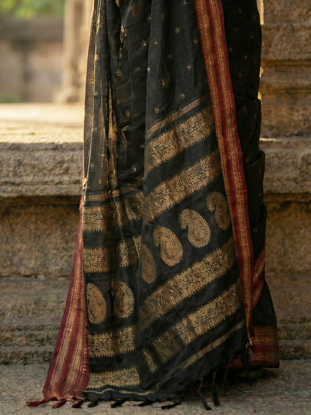 Shree Shyam Fashion Black Soft Silk Saree | Grocsy