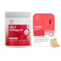Wellbeing Nutrition Glow Korean Marine Collagen Peptides & Melts Instant Energy Oral Strips Combo | Grocsy