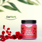 OurHerb Pure & Natural Rose Petal Powder for Skin & Hair With Vitamin Enriched | Grocsy