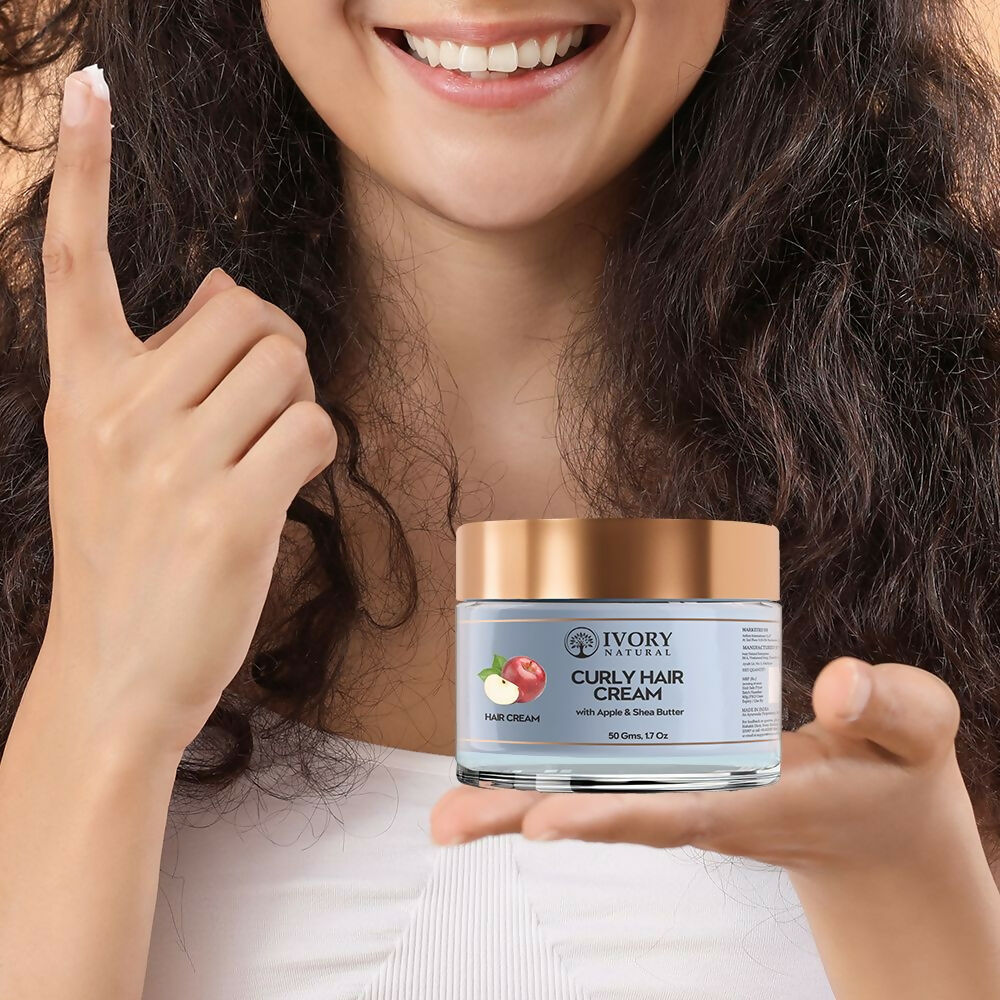 Ivory Natural Curly Hair Cream - Bouncy, Shiny, Humidity-Resistant Curls Hair | Grocsy