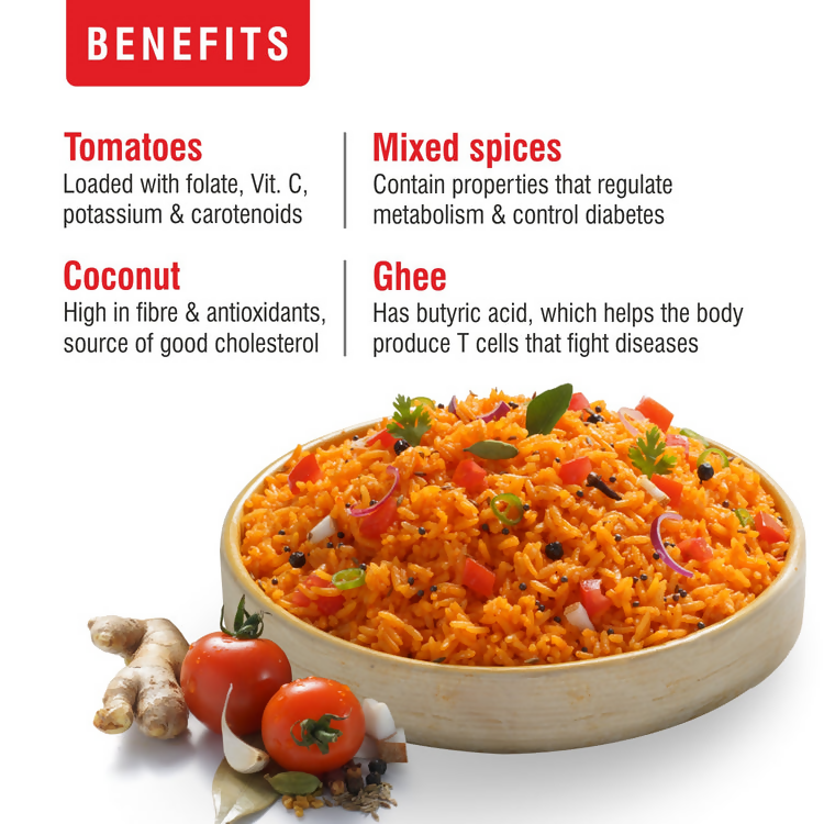 Priya Ready To Eat Tomato Rice | Grocsy