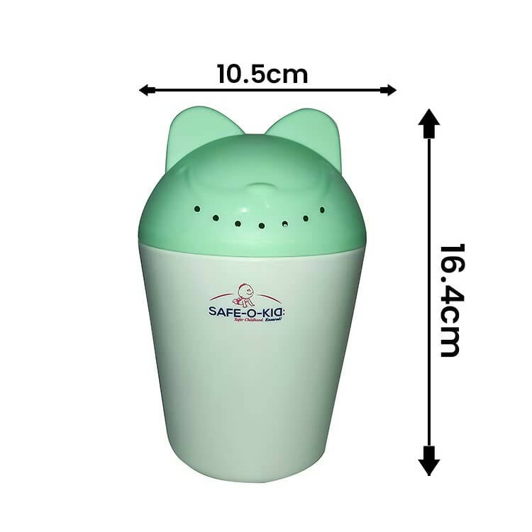 Safe-O-Kid Hair Washing Mug, Baby Shampoo Cup, Baby Shower, Baby Bath Rainer, Green | Grocsy