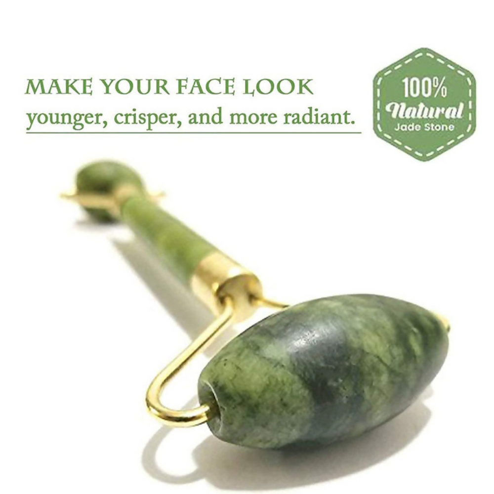 Bronson Professional Jade Roller & Gua Sha Face Neck Dual Head Massage Kit | Grocsy