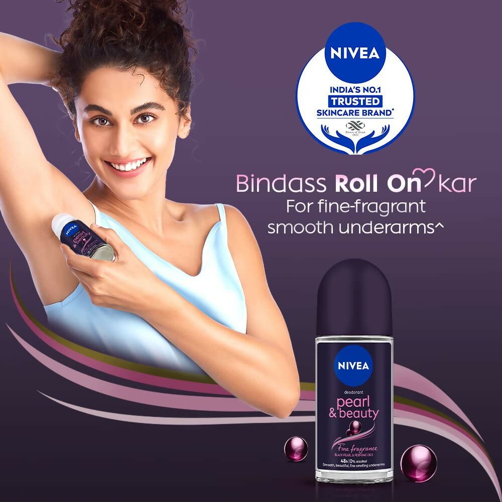Nivea Deodorant Roll On Pearl & Beauty Fine Fragrance For Women | Grocsy