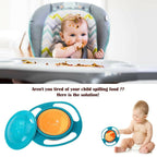 Safe-O-Kid 360 degree spill proof feeding Bowl for kids- Orange & Green Colour | Grocsy