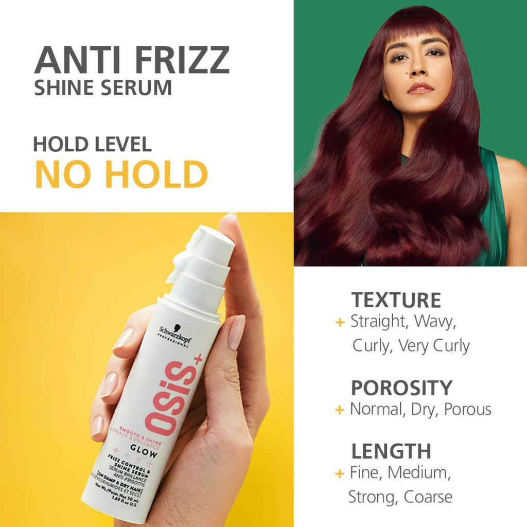 Schwarzkopf Professional OSiS+ Glow Anti-Frizz Shine Serum | Grocsy