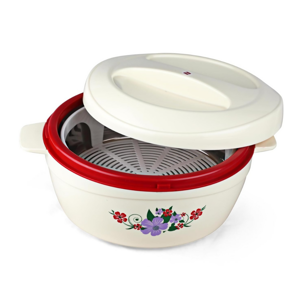 Cello Roti Plus Insulated Casserole Hot Pot Box Case with Lid - Red | Grocsy