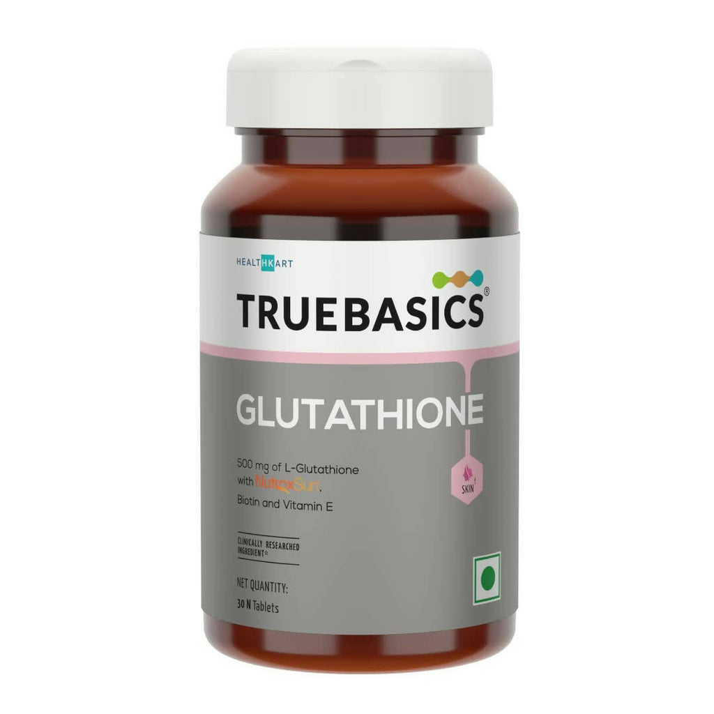 TrueBasics Glutathione with Nutroxsun, Biotin & Vitamin E Tablets | Grocsy