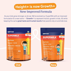 Gritzo SuperMilk Growth+ (Formerly Height+) (7-12y Boys) - Double Chocolate, with Super Gummies - Strawberry | Grocsy