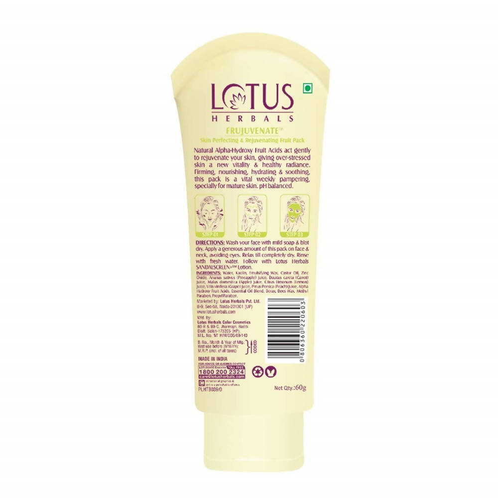 Lotus Herbals Frujuvenate Skin Perfecting and Rejuvenating Fruit Pack | Grocsy