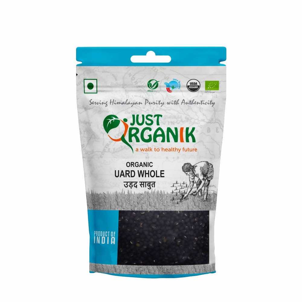 Just Organik Urad Whole (Black Dal) | Grocsy