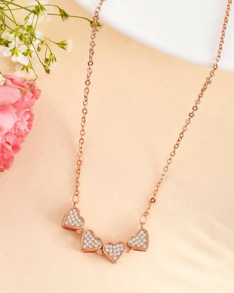 VOJ Women Gold Color stainless steel Necklace and Chains | Grocsy