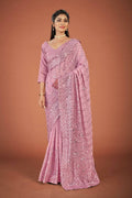 Vamsee Onoin Georgette Designer Saree | Grocsy