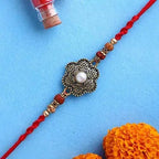 Meenakari Rakhi & Assorted Dry Fruits Jars | Grocsy