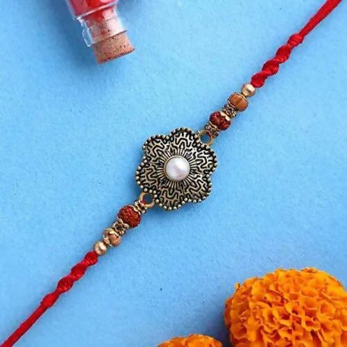 Meenakari Rakhi & Assorted Dry Fruits Jars | Grocsy