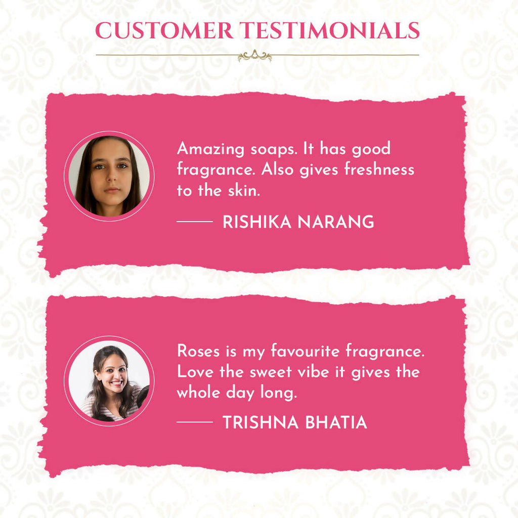 Khadi Essentials Rose Water Handmade Herbal Soap | Grocsy