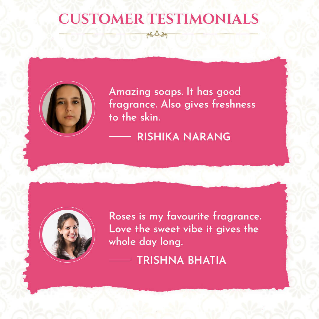 Khadi Essentials Rose Water Handmade Herbal Soap | Grocsy