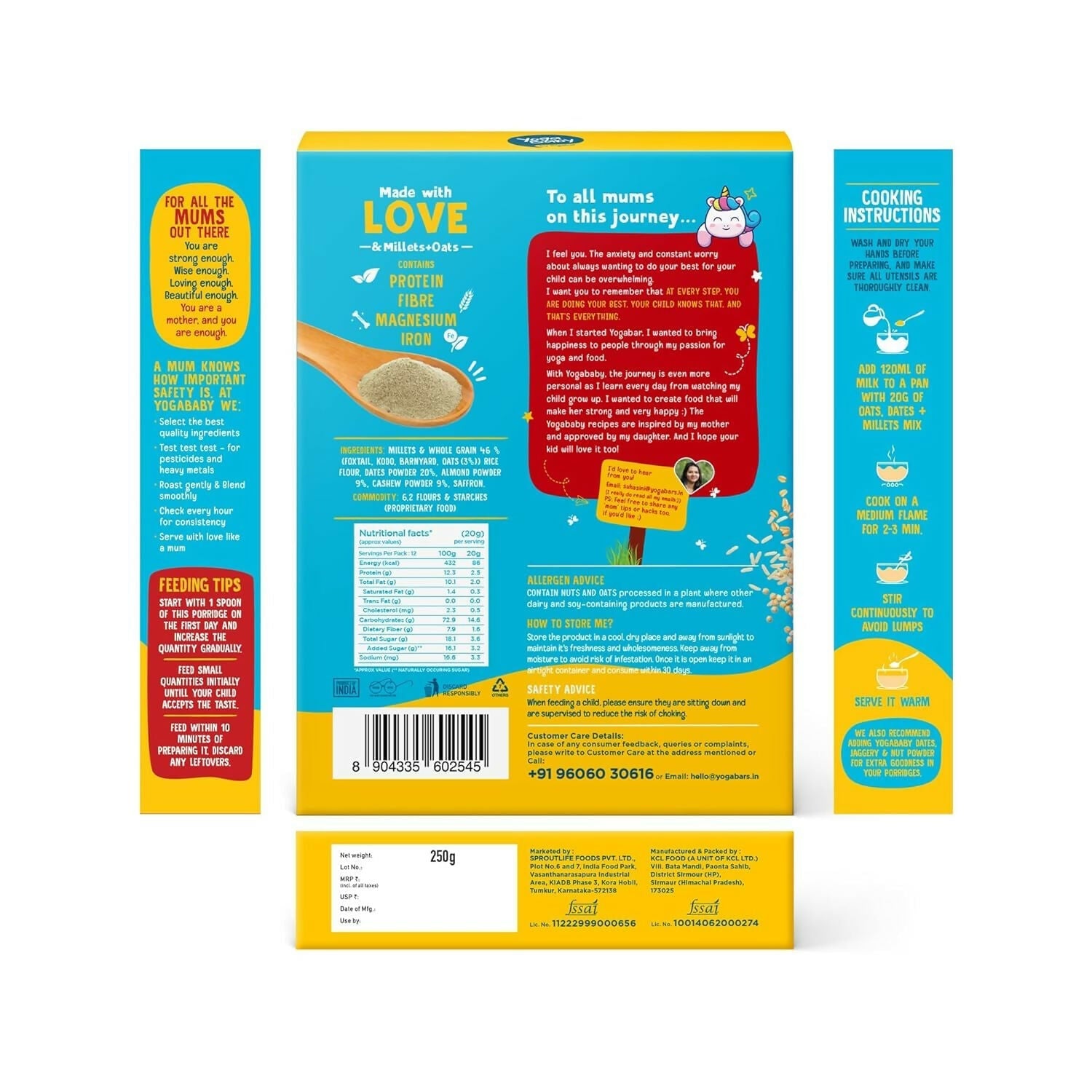 Yoga Bar Yogababy Oats, Dates & Millet Mix, Healthy Porridge Mix For Infants, Kids | Grocsy