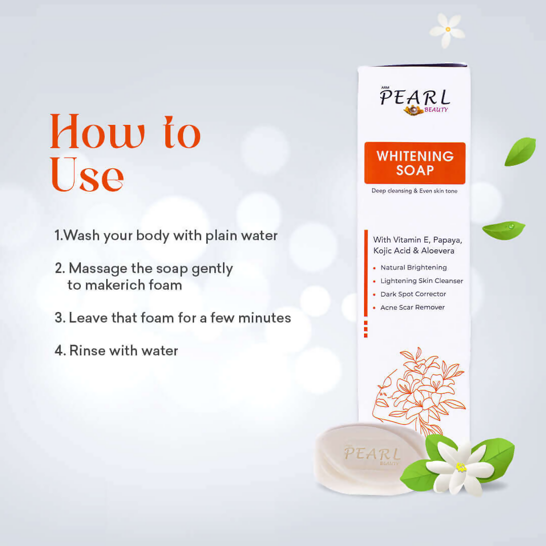 ARM Pearl Beauty Whitening Soap With Kojic Acid & Papaya | Grocsy