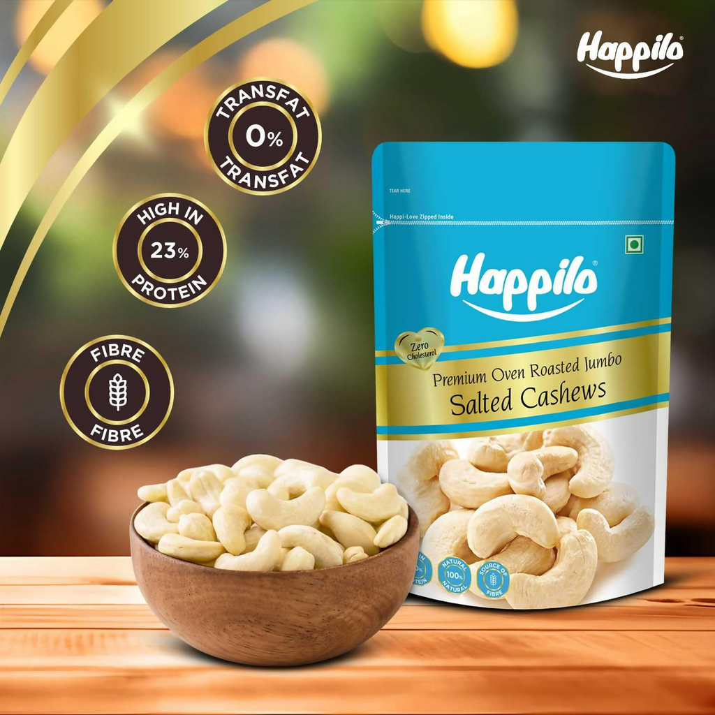 Happilo Premium Roasted and Salted Cashews/Kaju | Grocsy