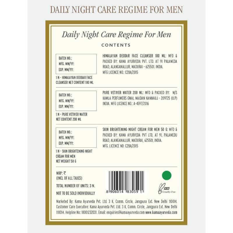Kama Ayurveda Daily Night Care Regime For Men | Grocsy