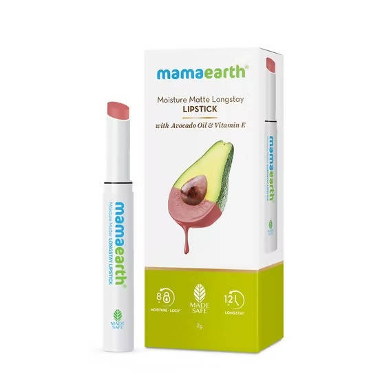 Mamaearth Moisture Matte Long Stay Lipstick-Carnation Nude | Grocsy