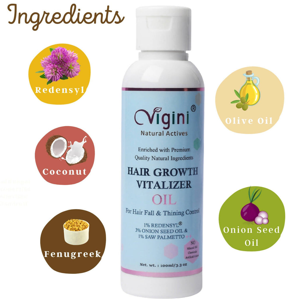 Vigini 1% Redensyl Hair Growth Vitalizer Hair Care Tonic Oil for Men Women | Grocsy