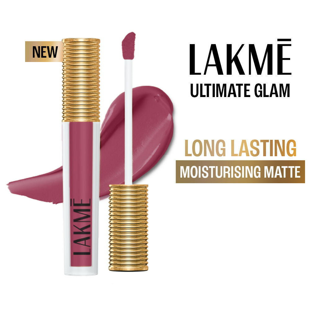 Lakme Ultimate Glam Matte Liquid Lipstick - Nude Hue | Grocsy