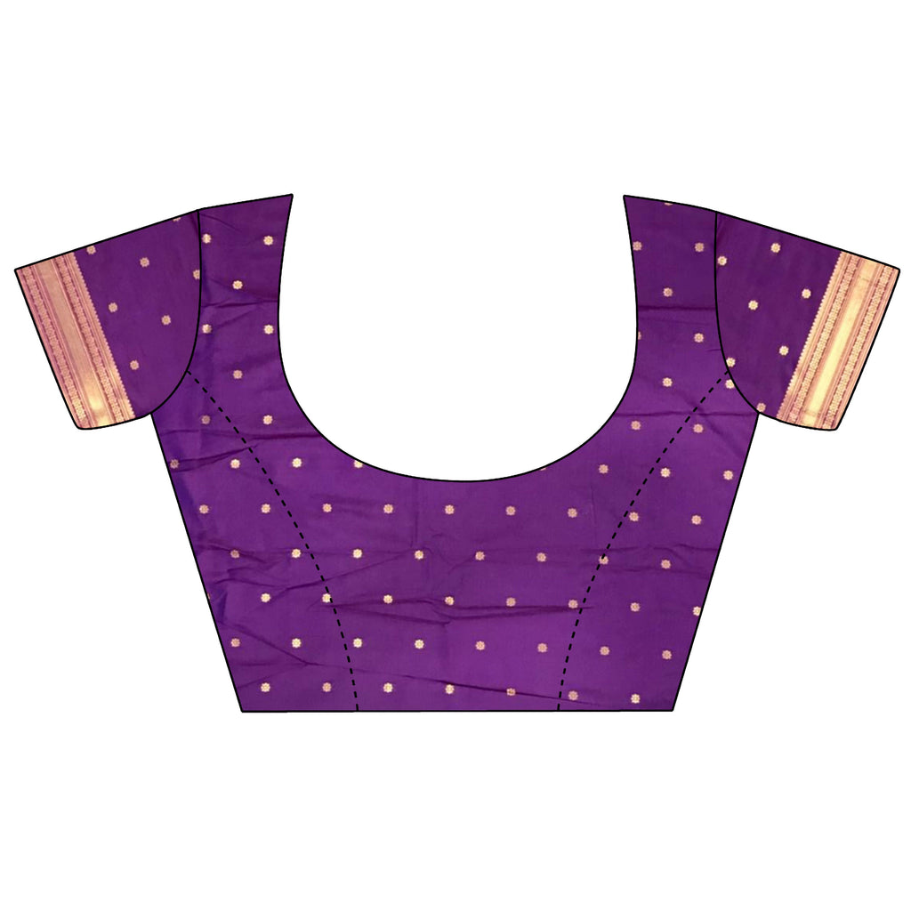 Joban Fashion Purple Banarasi Soft Silk Woven Saree | Grocsy