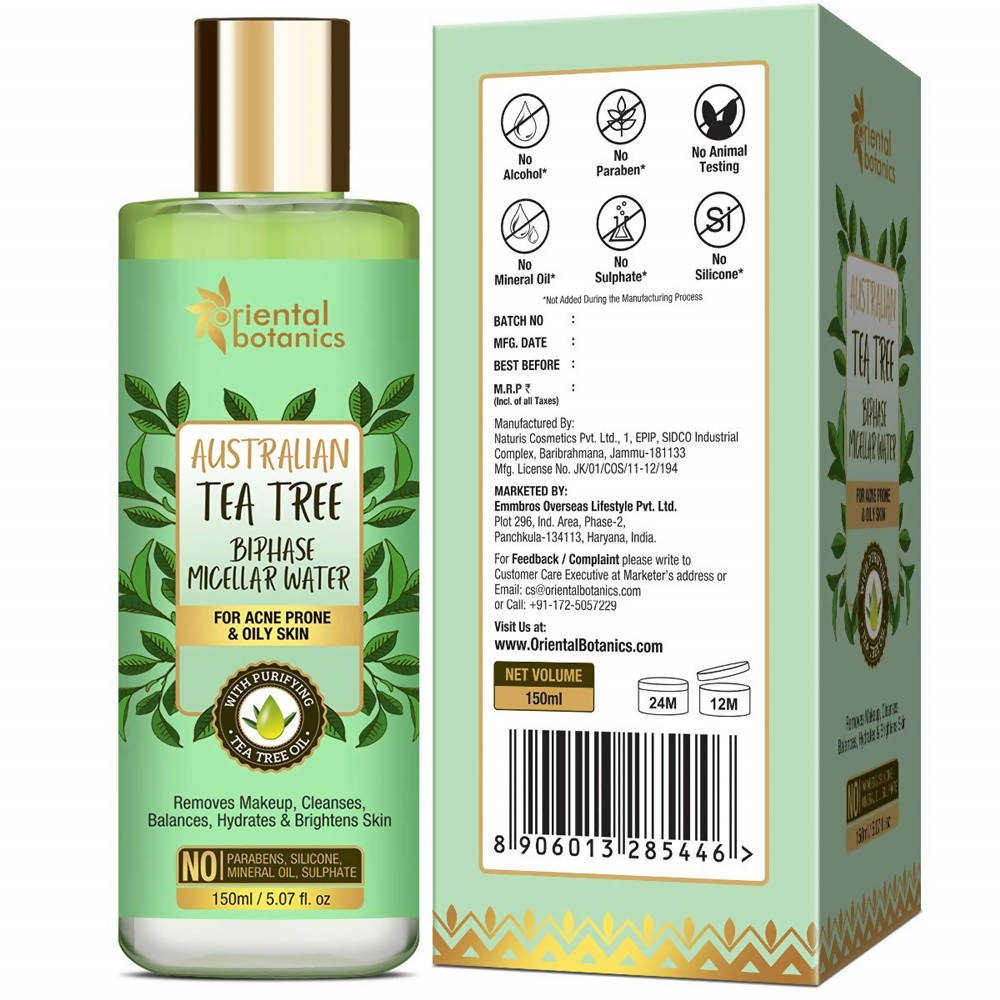 Oriental Botanics Australian Tea Tree Biphase Micellar Water | Grocsy