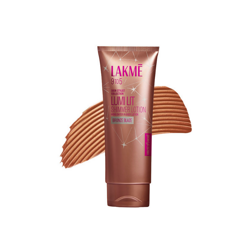 Lakme Lumi Lit Lotion Body Highlighter & Strobe Cream - Bronze | Grocsy