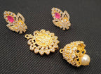 AD Rubies Designer 4 in 1 Temple Earrings | Grocsy