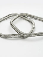 NVR Women's Set of 2 Silver-Plated American Diamond Studded Bangles | Grocsy