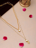 Ruby Raang Double Layered Yellow Onyx and Kundan Necklace | Grocsy