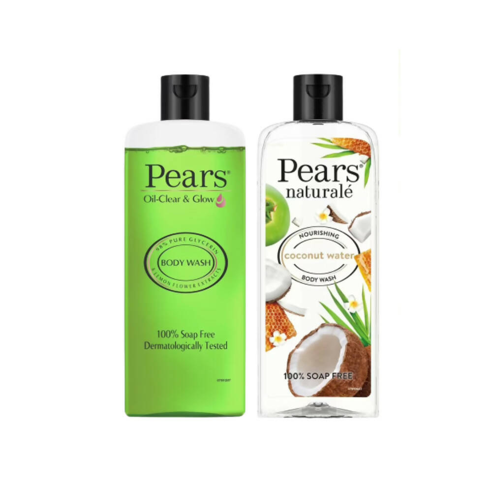 Pears Oil Clear & Glow And Naturale Nourishing Coconut Water Body Wash Combo | Grocsy
