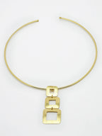 NVR Women Gold-Polished Circular Choker Necklace | Grocsy