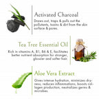 Wow Skin Science Charcoal + Glycolic Acid Detoxifying Face Wash for Oil Control + Gentle Exfoliation with Tea Tree & Aloe | Grocsy