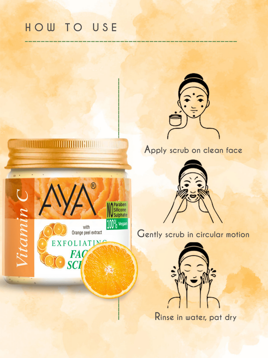 AYA Vitamin C Exfoliating Face Scrub | Grocsy