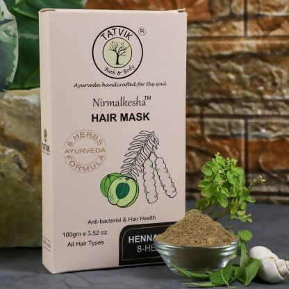 Tatvik Ayurveda Nirmalkesha Hair Mask (Henna With 8 Herbs) | Grocsy